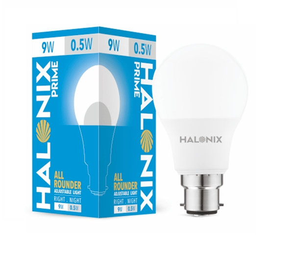 Halonix 2 in 1 All Rounder 9W,0.5W B22D Led Bulb Cool White & Off White,Pack of 1, Multi Wattage with Adjustable led Light